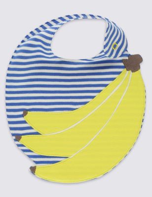 Pure Cotton Banana Applique Bib